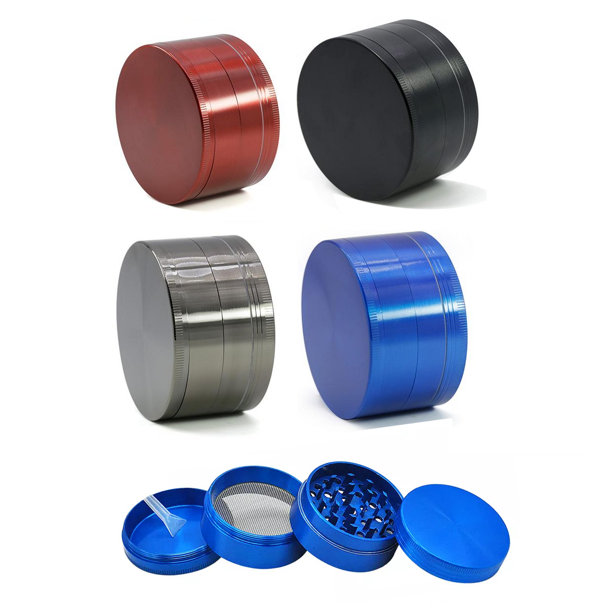 Aluminum Grinder - 52 mm x 34 mm - Gunmetal